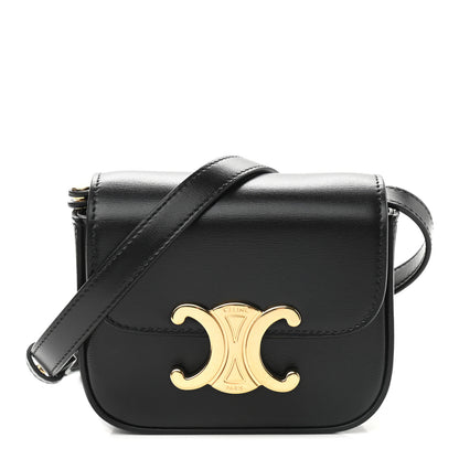 Celine Shiny Calfskin Mini Triomphe Black 1 of 8