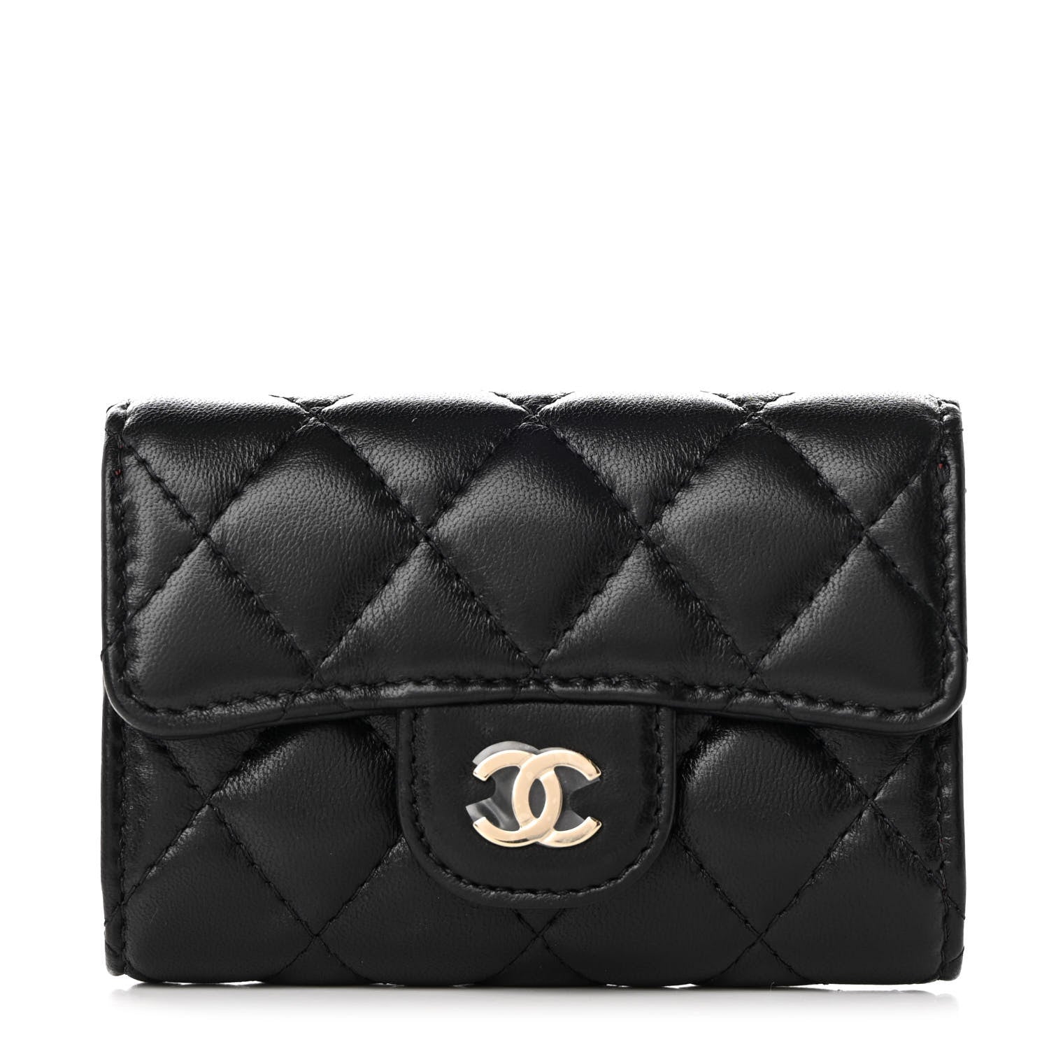 Chanel Lambskin Quilted 4 Key Holder Black 1 of 12