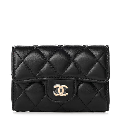 Chanel Lambskin Quilted 4 Key Holder Black 1 of 12