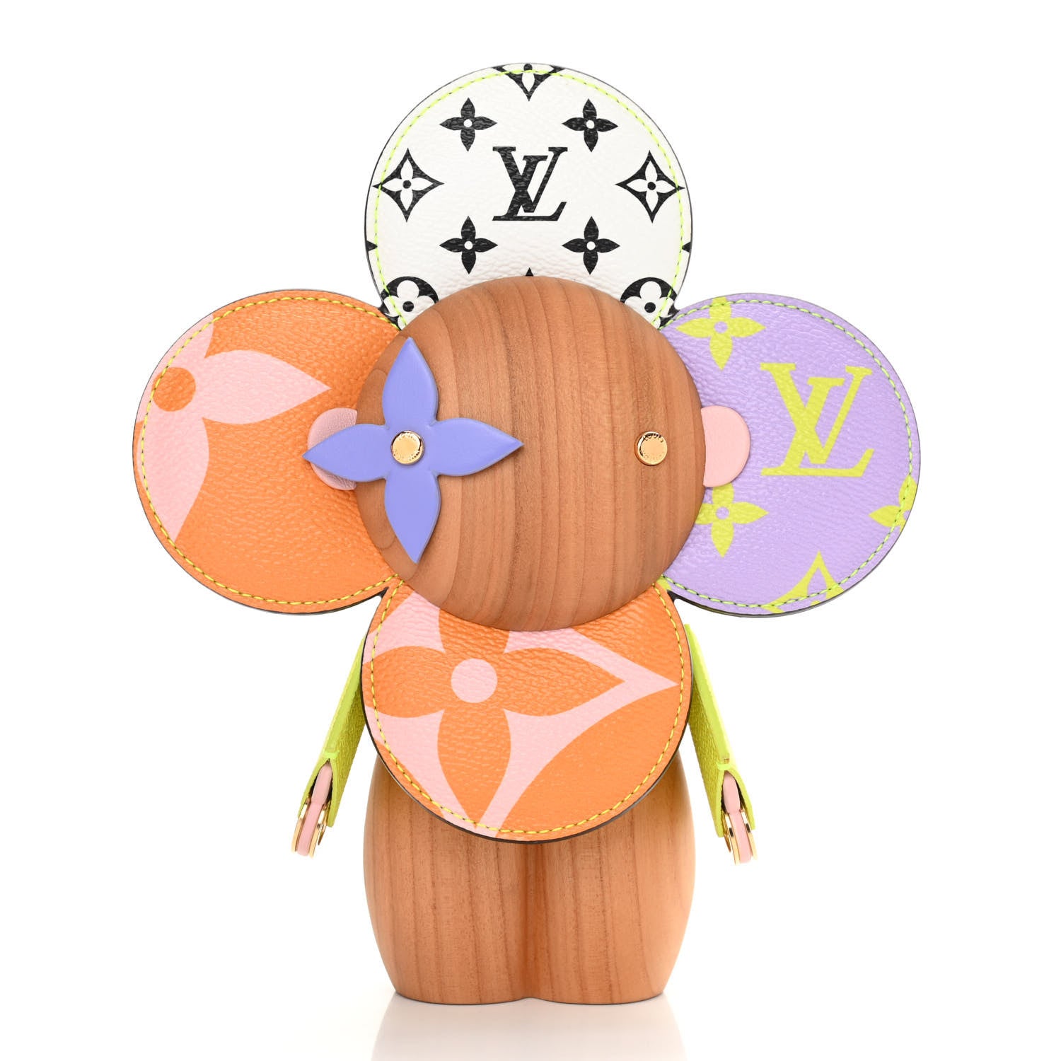 Louis Vuitton Wood Monogram Rubik's Cube Giant Vivienne Doll 3 of 10