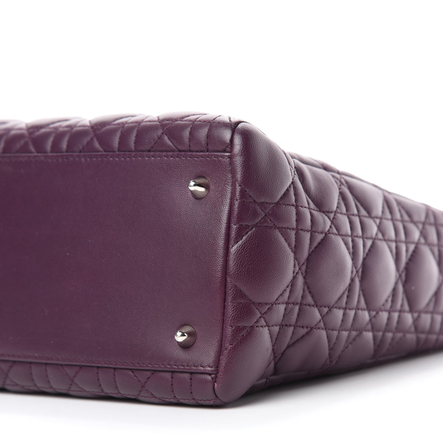 Christian Dior Lambskin Cannage Medium Lady Dior Purple 7 of 11