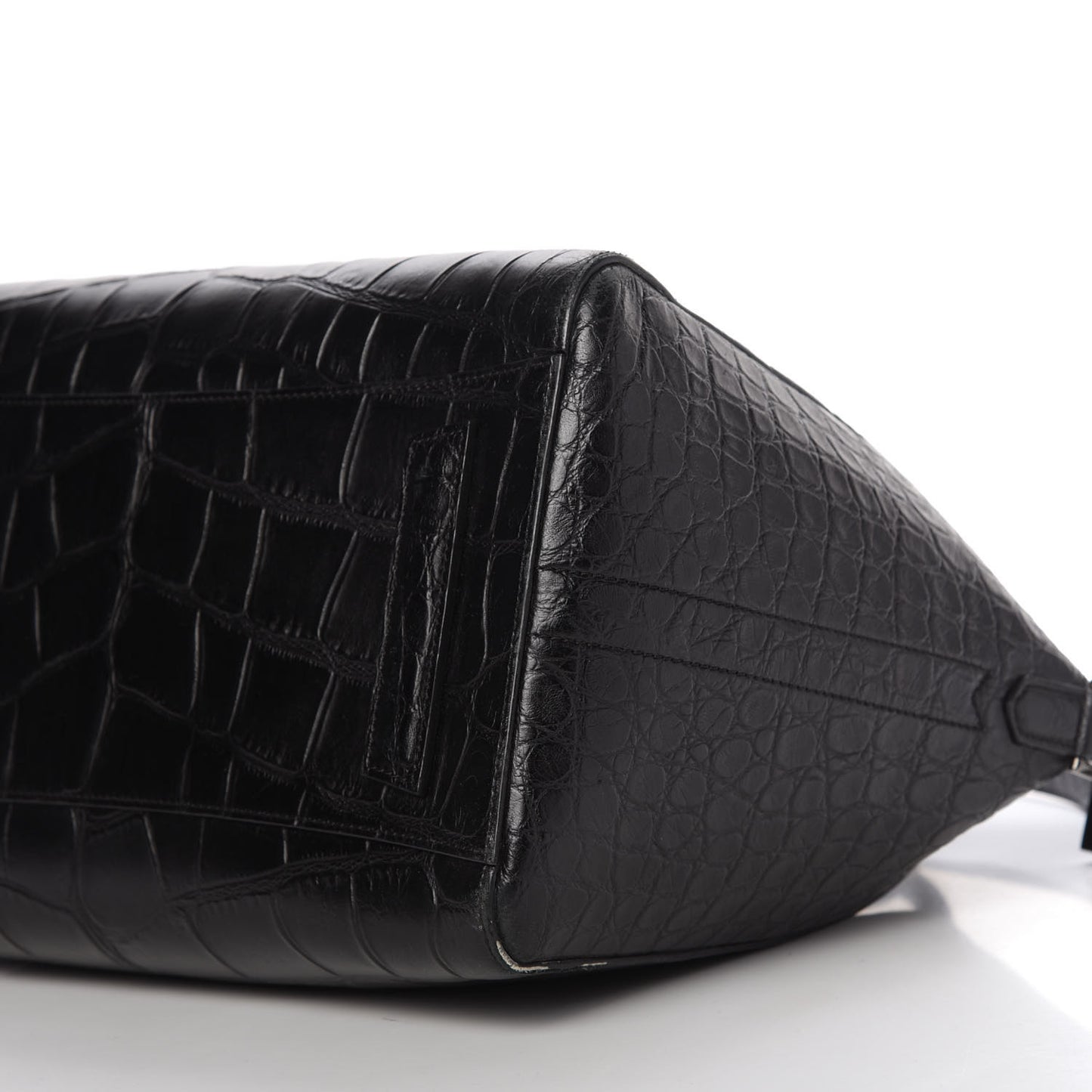Calfskin Crocodile Embossed 3D Stud Medium Antigona Black