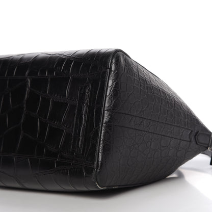Givenchy Calfskin Crocodile Embossed 3D Stud Medium Antigona Black 7 of 10