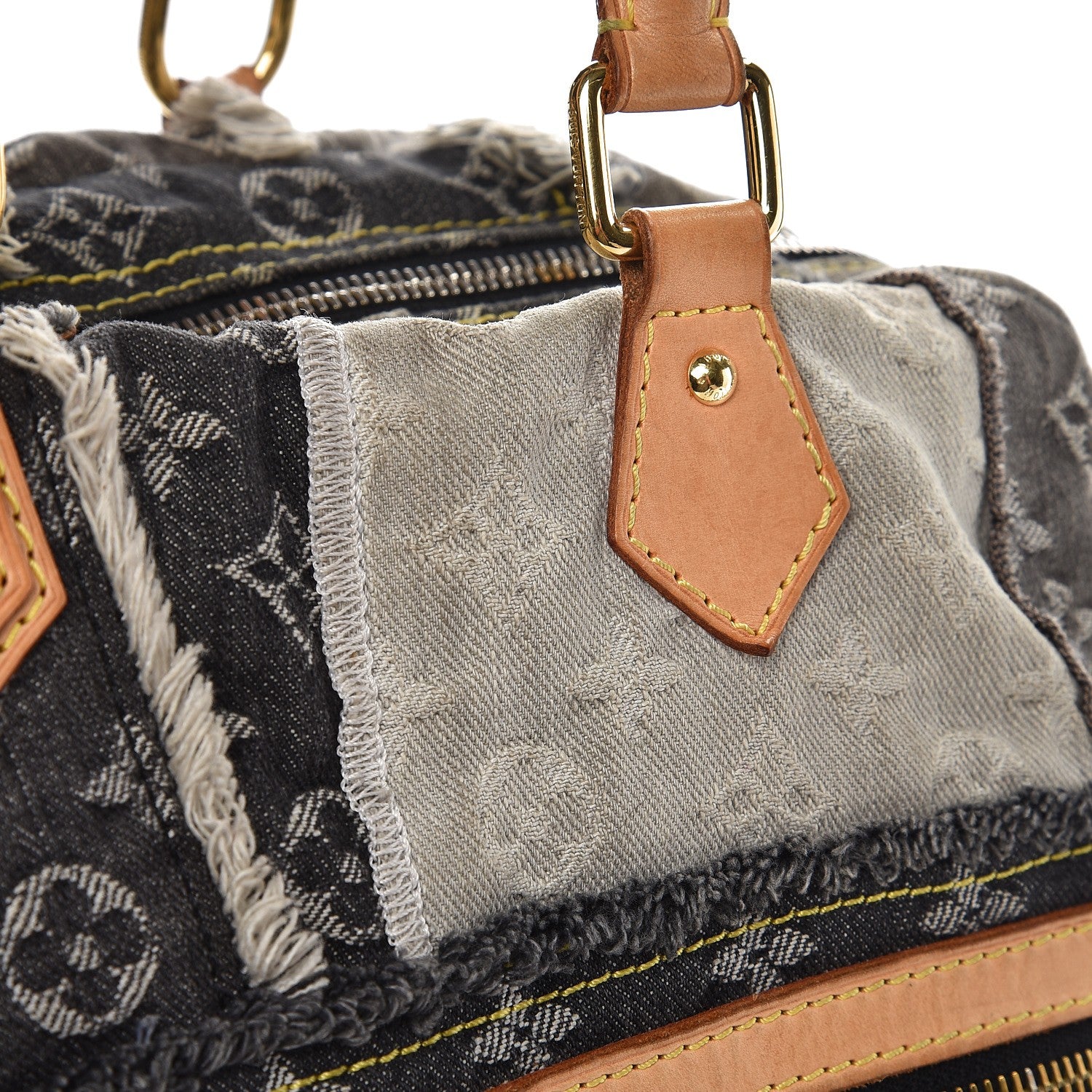 Louis Vuitton Denim Patchwork Bowly Black 10 of 11