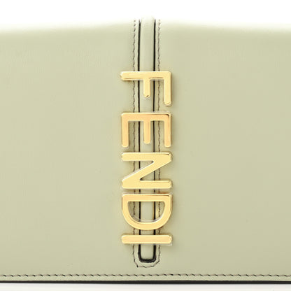 Fendi Vitello Grace Matte Fendigraphy Wallet on Chain Green Tea 9 of 12