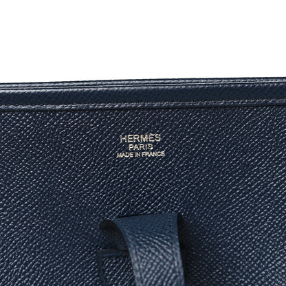 Hermes Epsom Amazone Evelyne III PM Bleu Indigo Lime 6 of 10