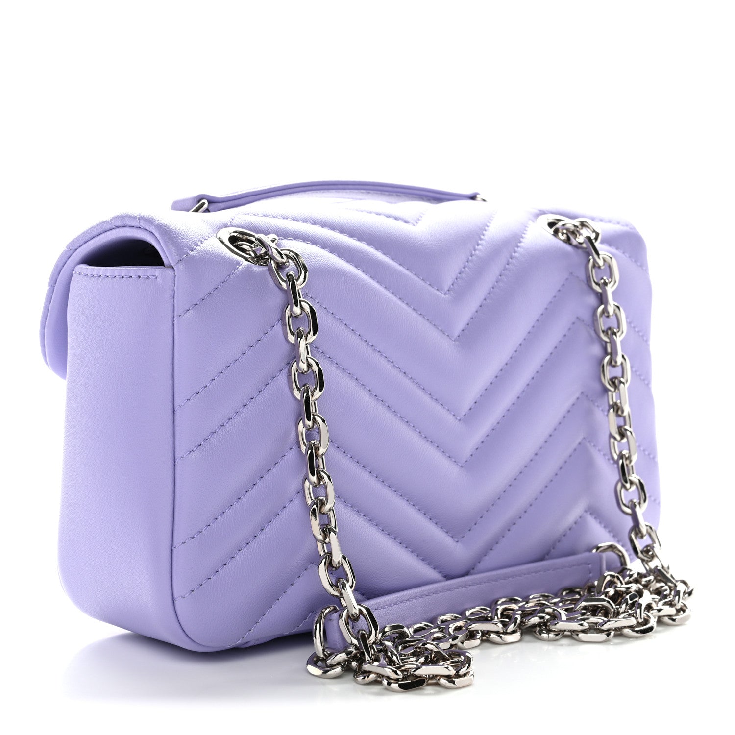 Gucci Lambskin Matelasse Small GG Marmont Shoulder Bag Lapis 3 of 10