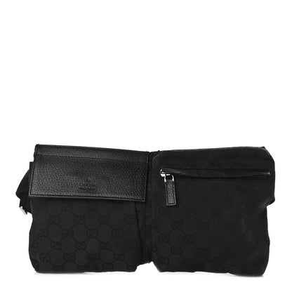 Gucci GG Monogram Double Pocket Belt Bag Black 1 of 10