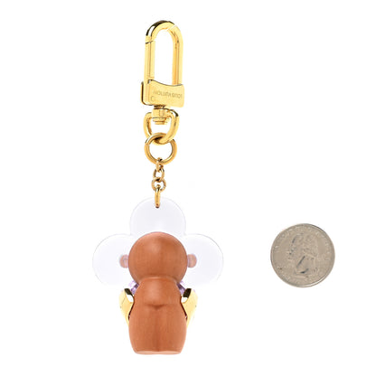 Louis Vuitton Wood Plexiglass Vivienne Amour Bag Charm Key Holder Gold 2 of 3