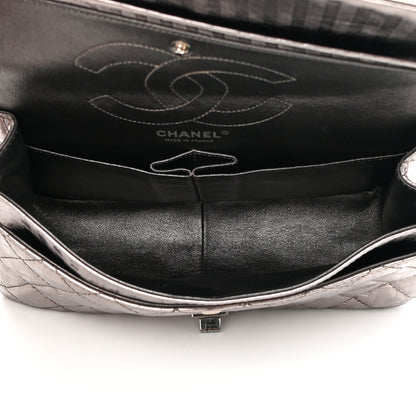 Chanel Metallic Striped Calfskin 2.55 Reissue 226 Flap Dark Silver 5 of 13
