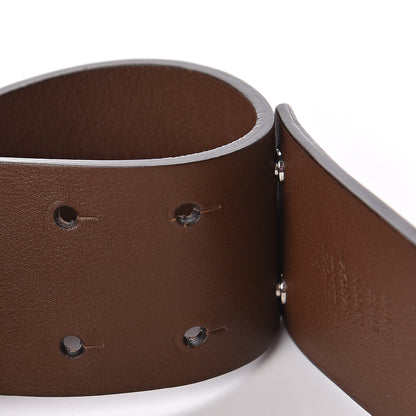 Gucci Calfskin Horsebit Wide Belt 80 32 Brown 6 of 6
