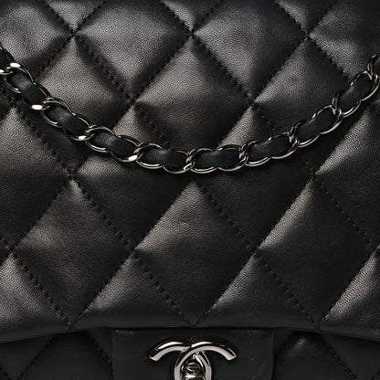 Chanel Lambskin Quilted Jumbo 3 Flap Black 7 of 10