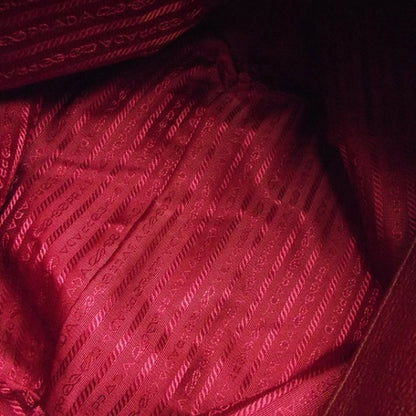 Prada Leather Shoulder Bag Wine 6 of 12
