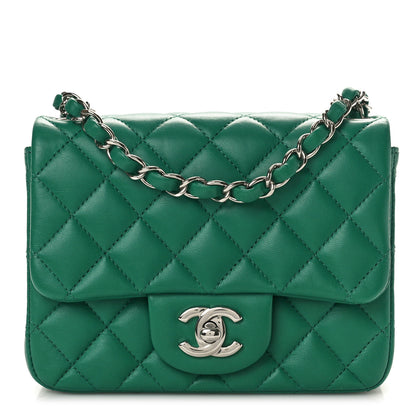 Chanel Lambskin Quilted Mini Square Flap Green 1 of 10