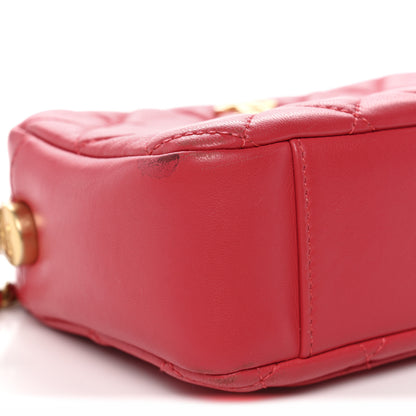 Chanel Lambskin Quilted CC Pearl Crush Camera Case Red 9 of 12