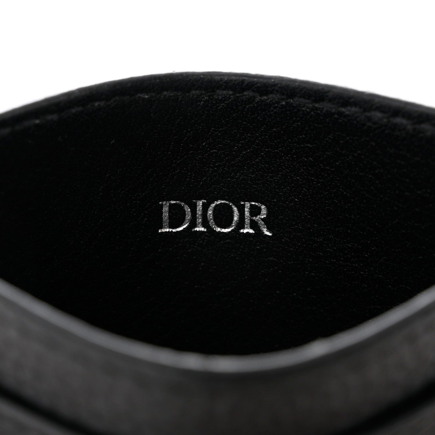 Christian Dior Grained Calfskin Embroidered Floral Lady Dior Card Holder Black 5 of 8