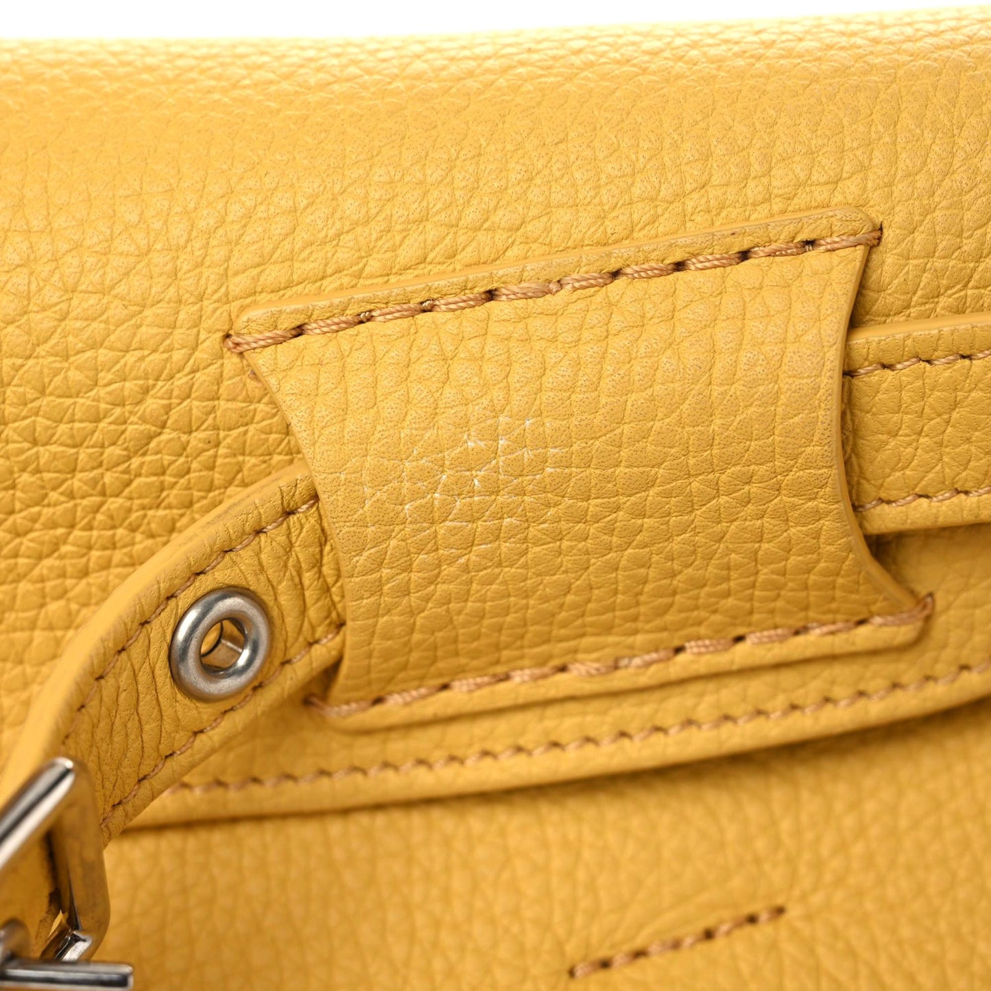 Supple Grained Calfskin Small Big Bag Sunflower