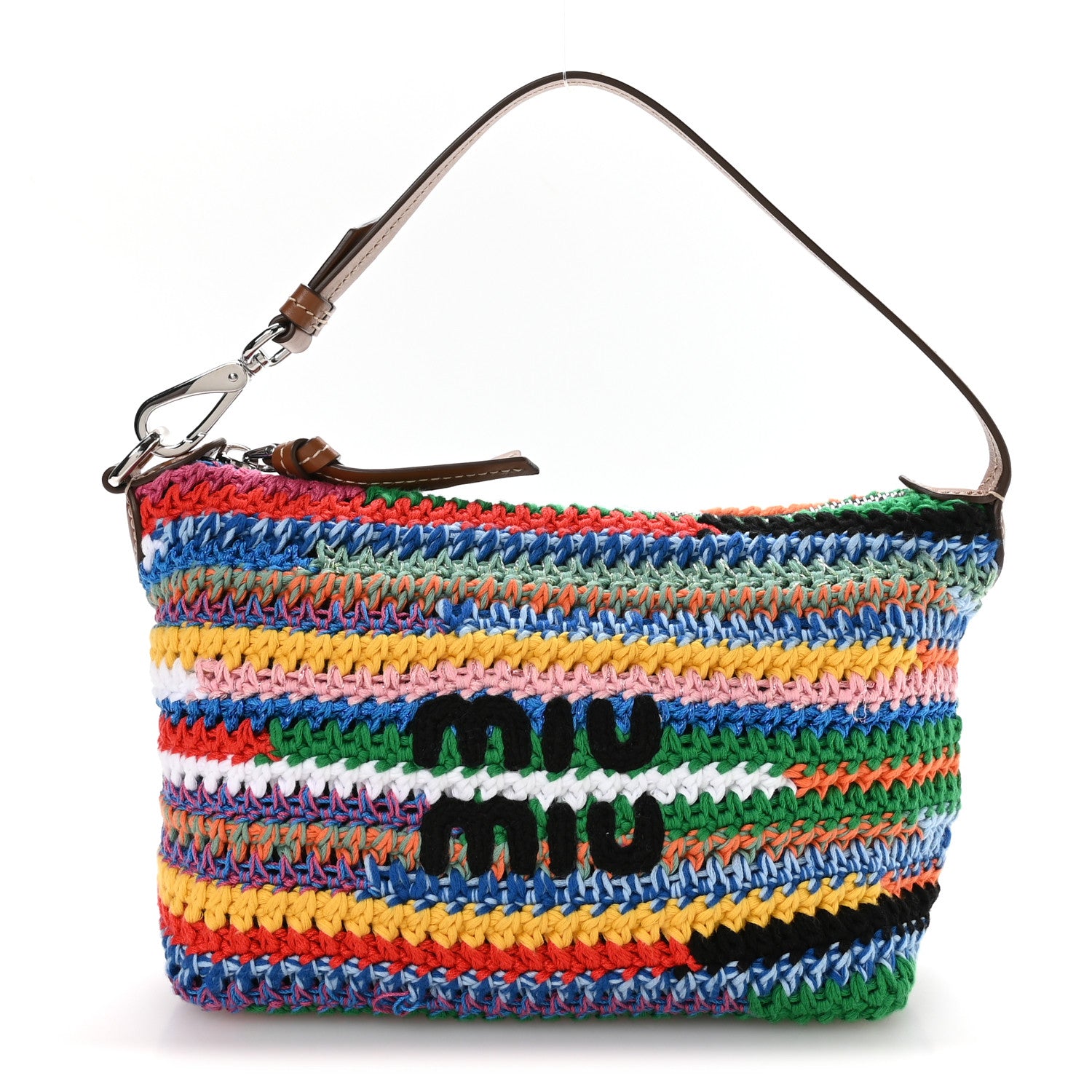 Miu Miu Fabric Crochet Pouch Multicolor 1 of 12