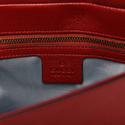 Gucci Calfskin Diagonal GG Medium Thiara Double Envelope Shoulder Bag Black Red 7 of 10