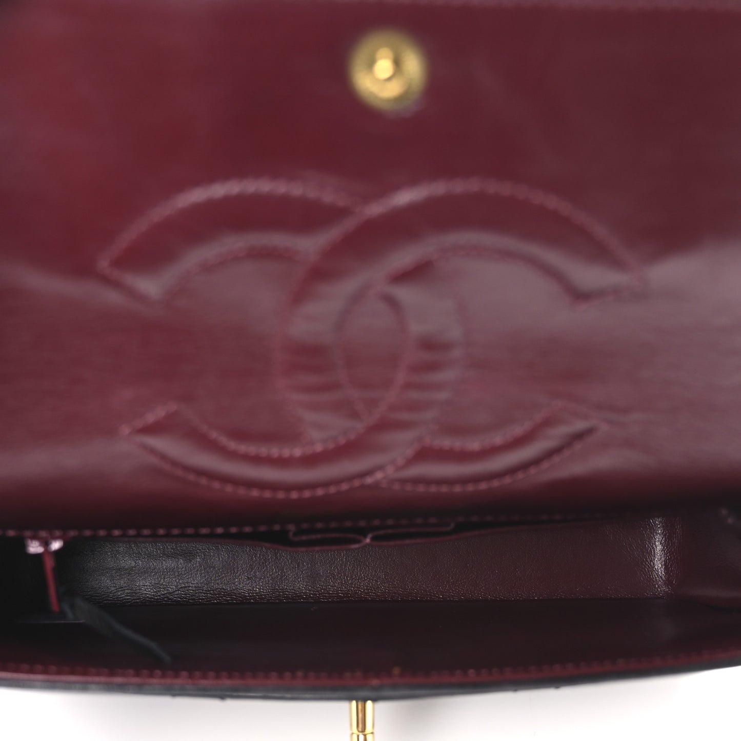 Lambskin Quilted Small Single Flap Black