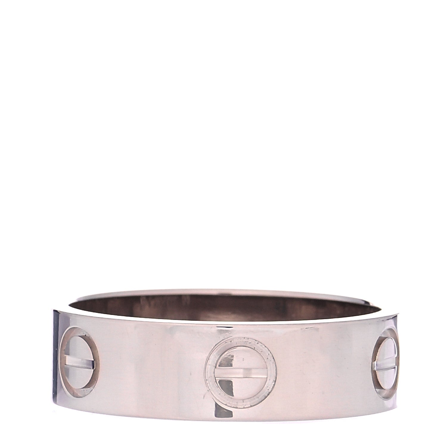 Cartier 18K White Gold 5.5mm LOVE Ring 55 7.25 1 of 6