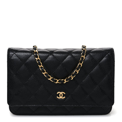 Chanel Caviar Quilted Wallet on Chain WOC Black 1 of 11