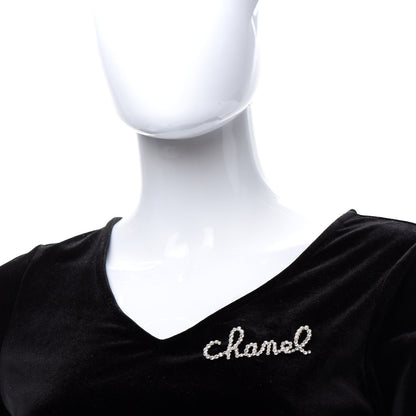 Chanel Metal Glass Swirling Pearls Brooch Pin Gold 2 of 4