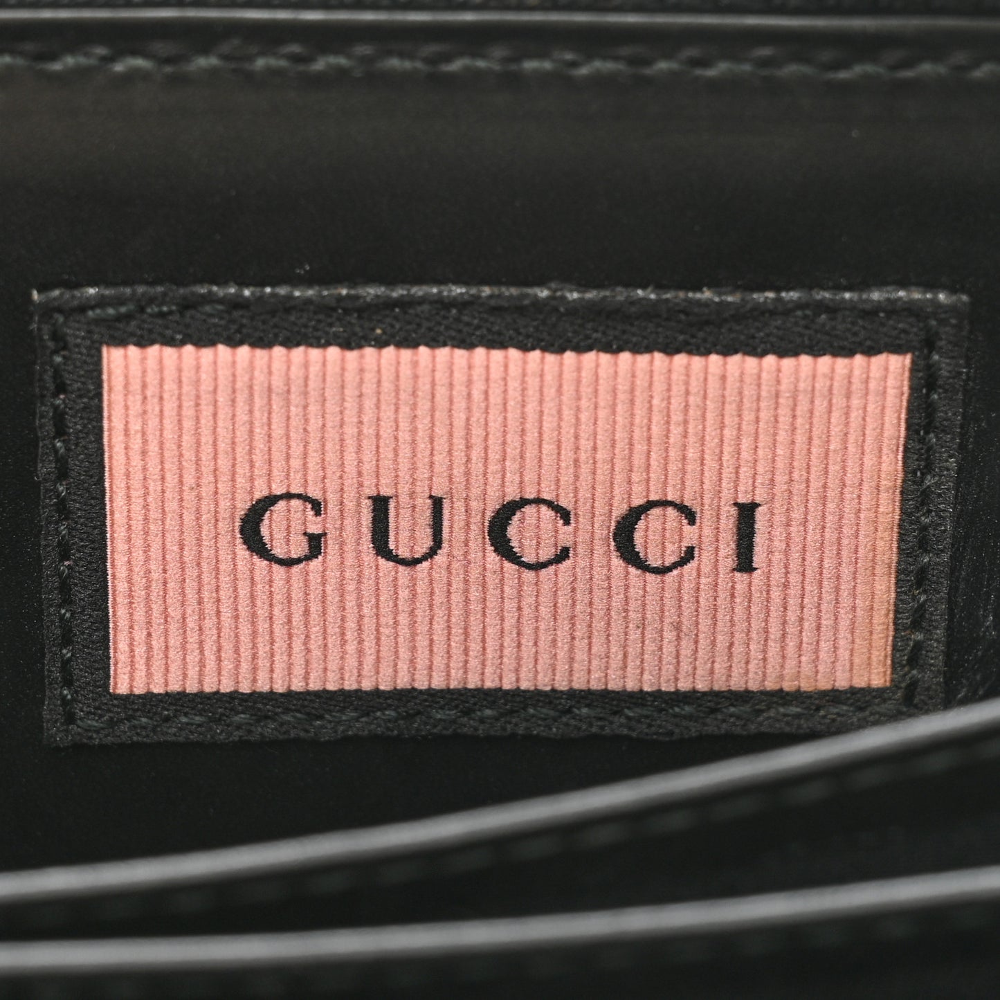 Calfskin GucciGhost Zip Around Card Case Black New Acquamarine