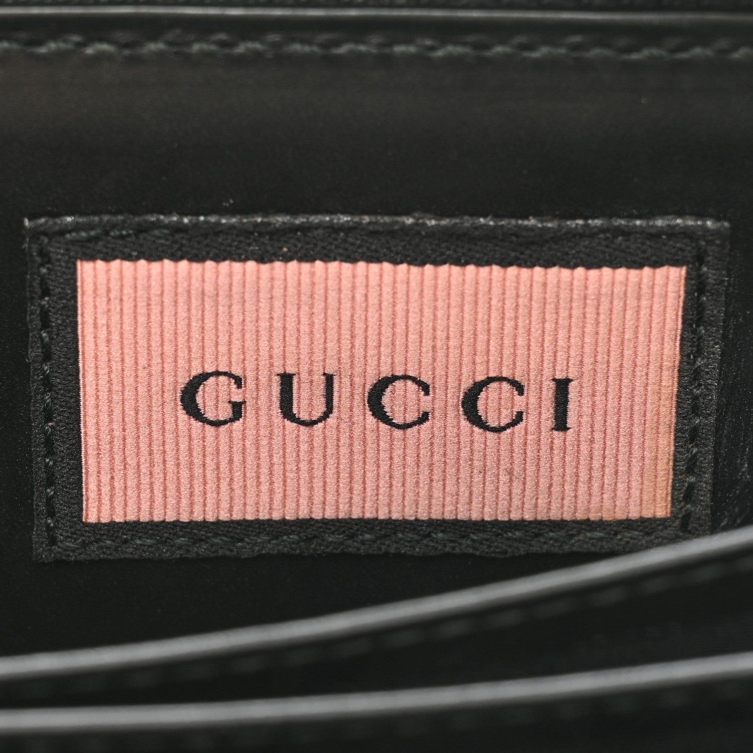 Gucci Calfskin GucciGhost Zip Around Card Case Black New Acquamarine 6 of 12