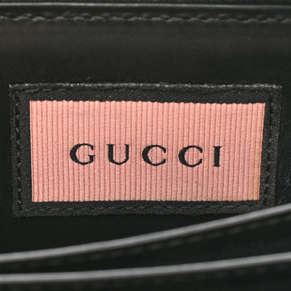 Gucci Calfskin GucciGhost Zip Around Card Case Black New Acquamarine 6 of 12