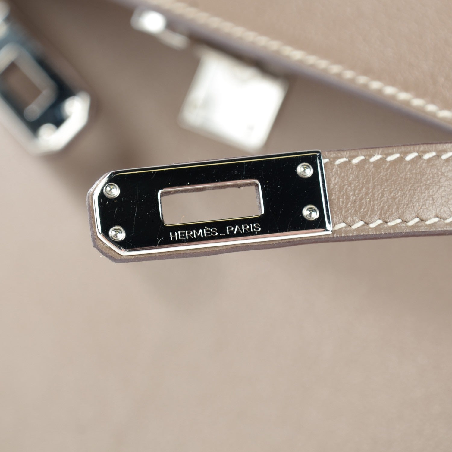 Hermes Swift Kelly Pochette Clutch Etoupe 18 of 18