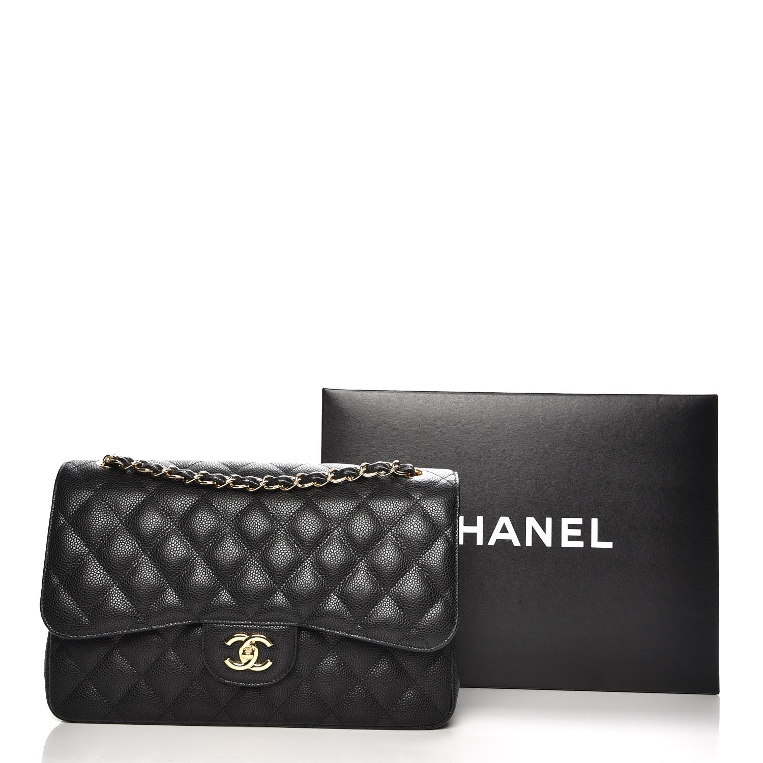 Chanel Caviar Quilted Jumbo Double Flap Black 8 of 8