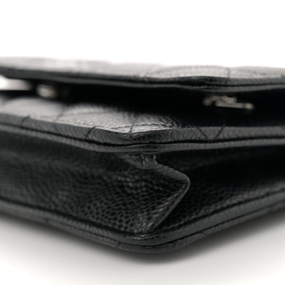 Chanel Caviar Quilted Wallet on Chain WOC Black 10 of 11