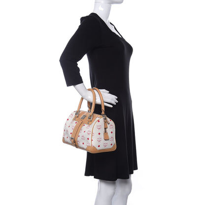 MCM Visetos Boston Bag White 2 of 11