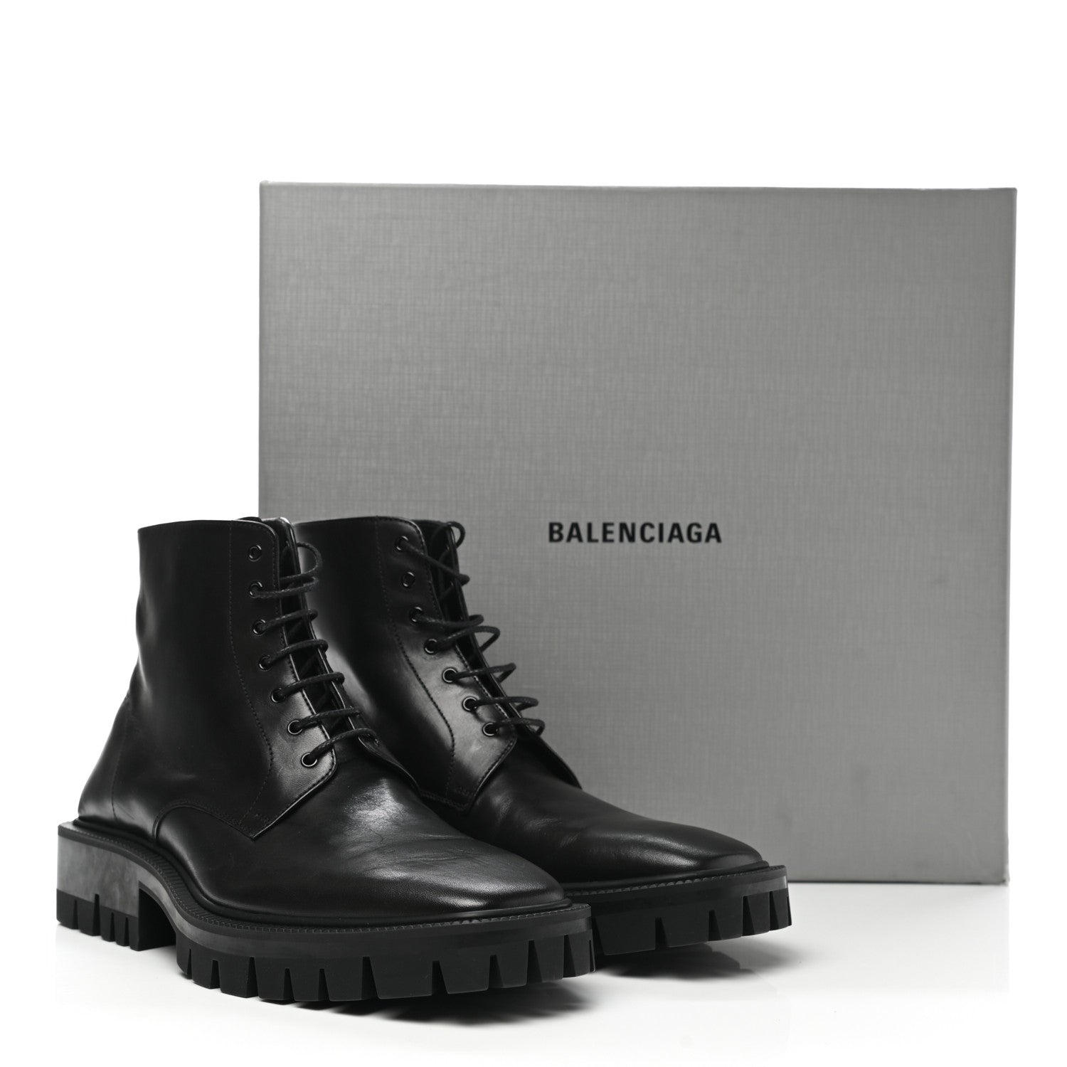 Balenciaga Calfskin Outdoor Rim Combat Boots 39 Black 13 of 13
