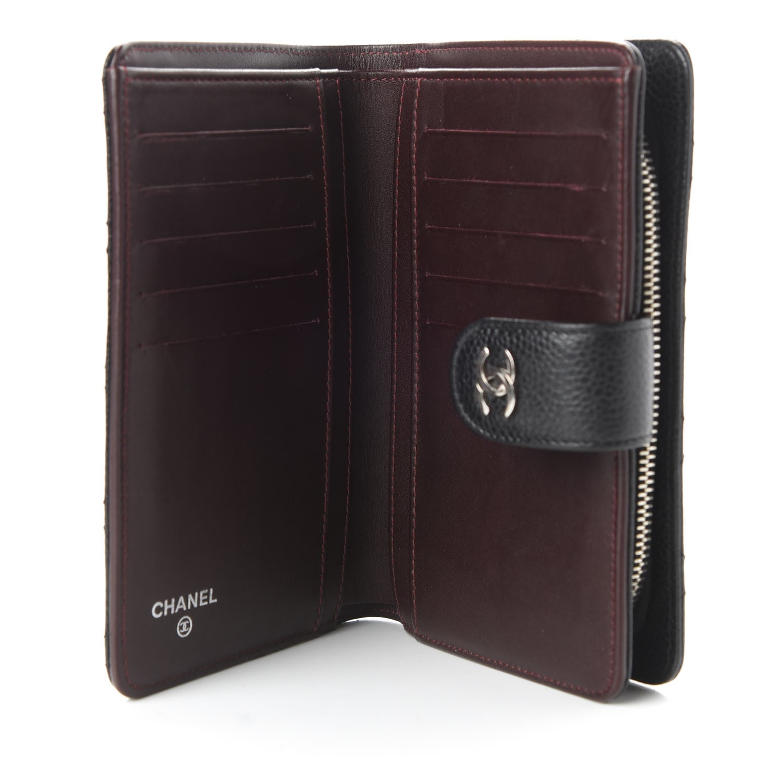 Chanel Caviar Quilted Zipped Pocket Wallet Black 5 of 9