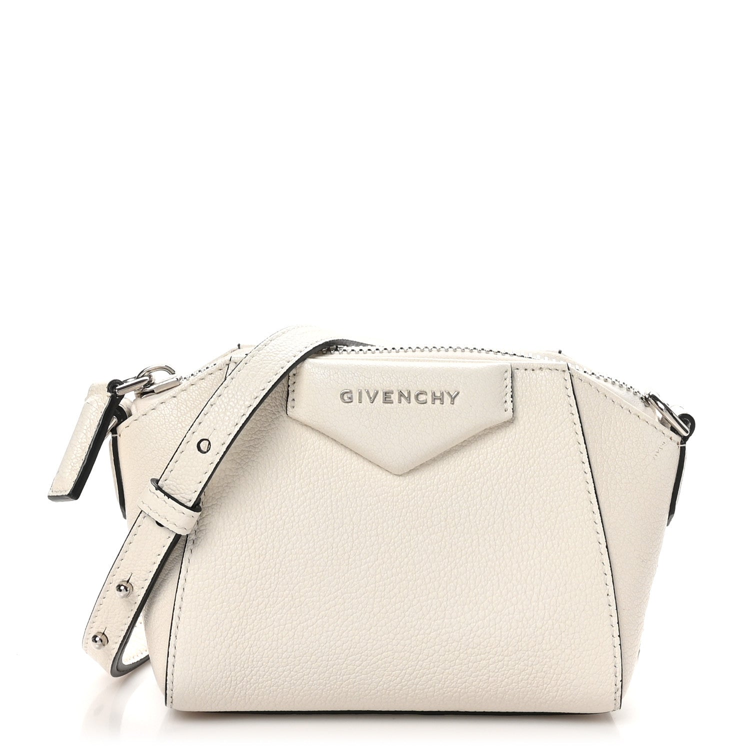 Givenchy Sugar Goatskin Nano Antigona White 1 of 9