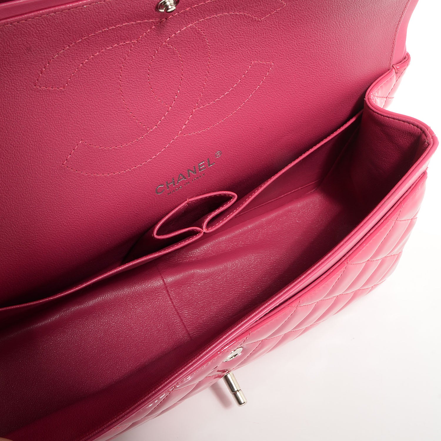 Chanel Patent Quilted Jumbo Double Flap Pink 5 of 9