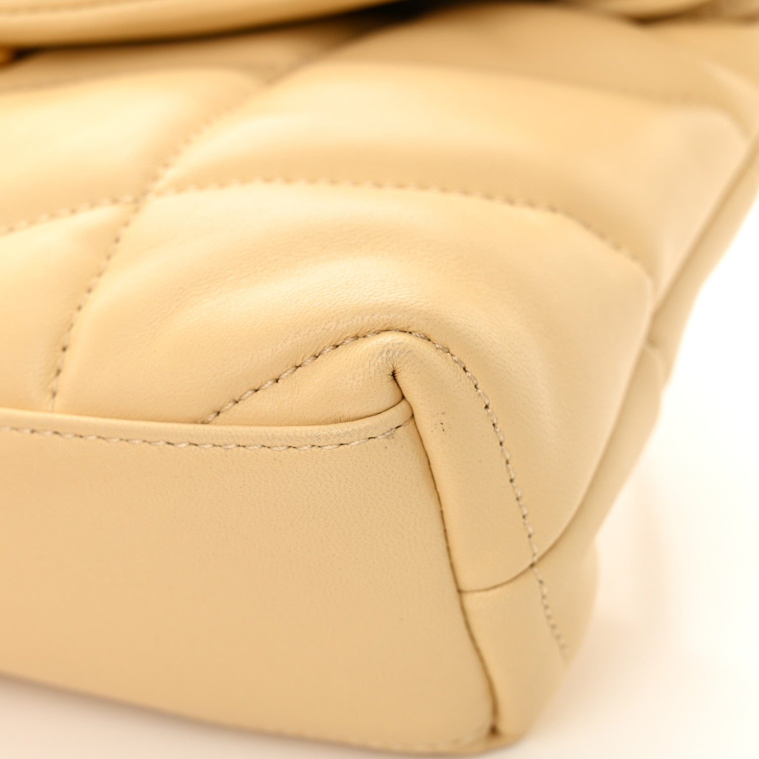 Saint Laurent Lambskin Quilted Toy Loulou Puffer Monogram Chain Satchel Jaune Pale 11 of 12