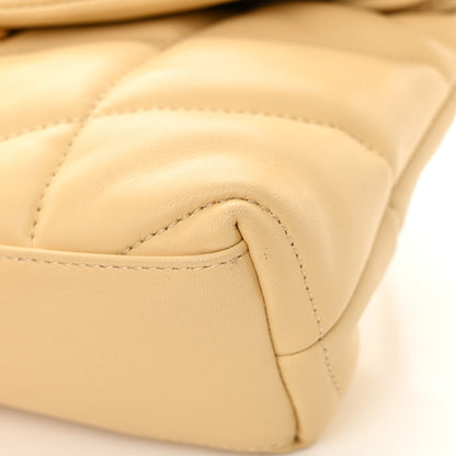 Saint Laurent Lambskin Quilted Toy Loulou Puffer Monogram Chain Satchel Jaune Pale 11 of 12