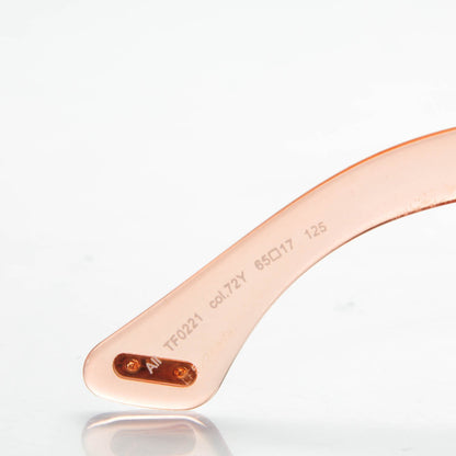 Tom Ford Ali Oversized Round Sunglasses TF0221 Peach Pink 7 of 8