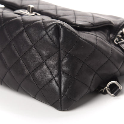 Chanel Lambskin Quilted Drawstring Backpack Black 7 of 16
