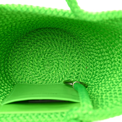 Balenciaga Nylon Lambskin Woven Small Ibiza Basket With Strap Green 5 of 10