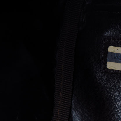 Chanel Calfskin Stitched CC Boston Brown 9 of 10