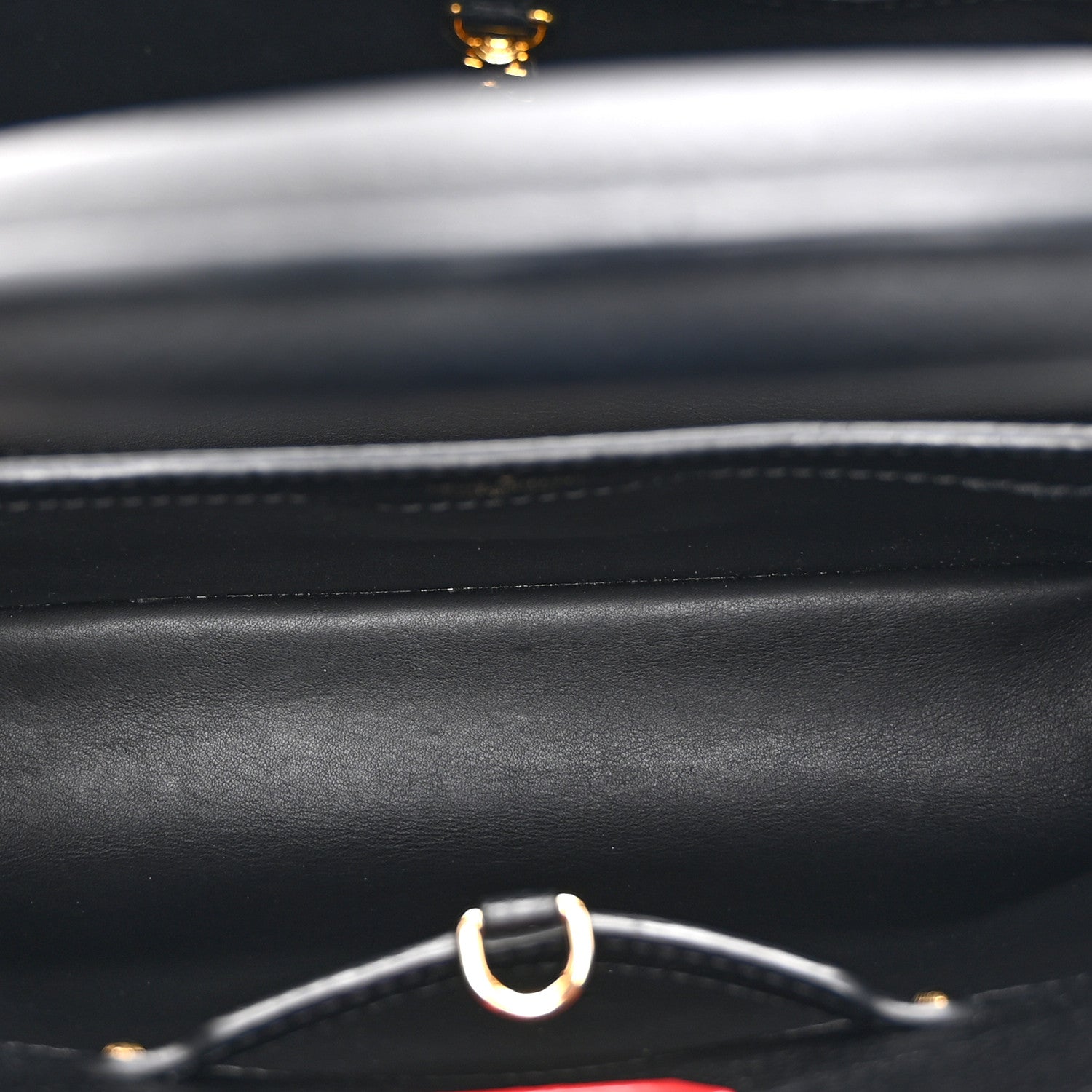Louis Vuitton Taurillon Mechanical Flowers Smile Capucines PM Black 5 of 9
