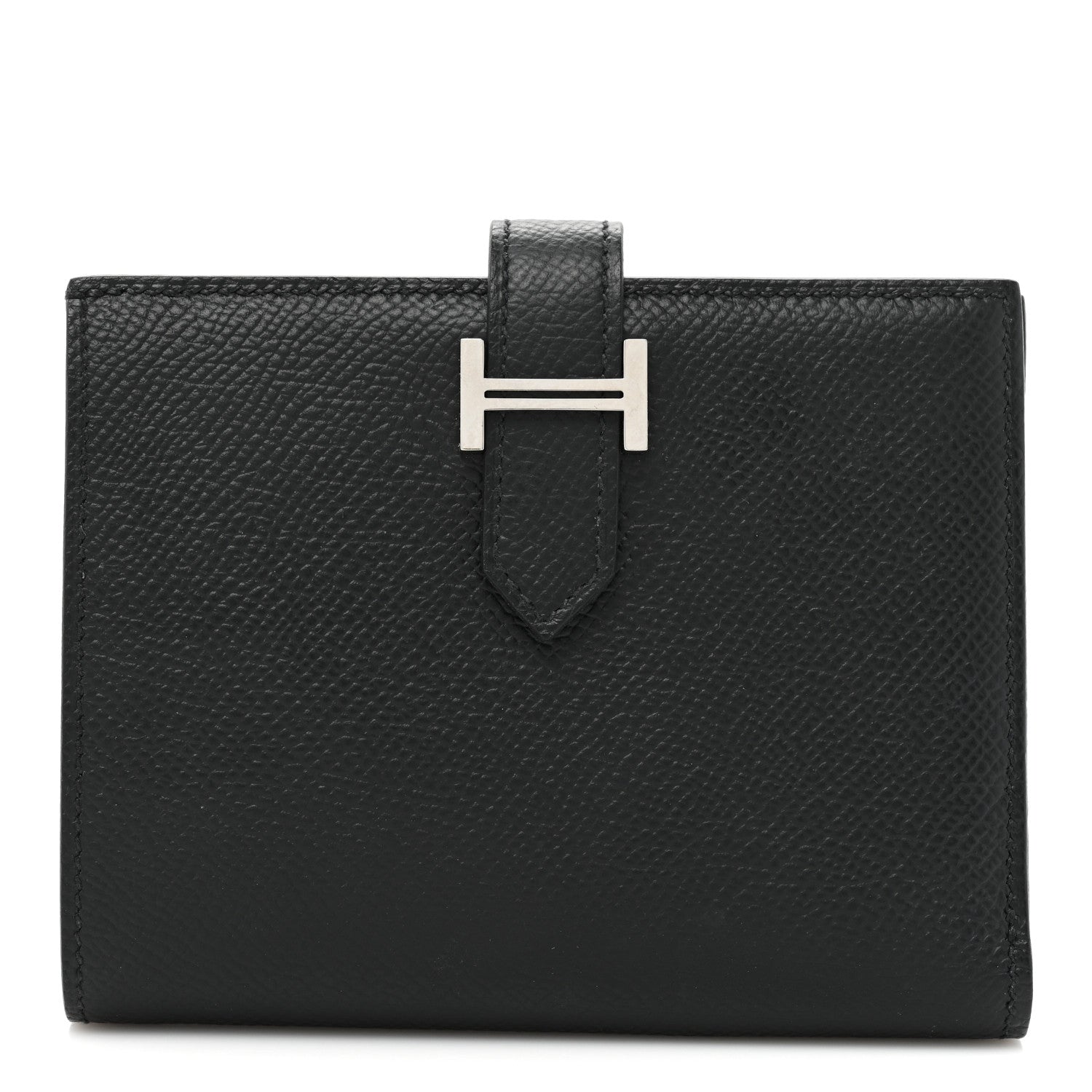 Hermes Epsom Bearn Compact Wallet Black 1 of 10