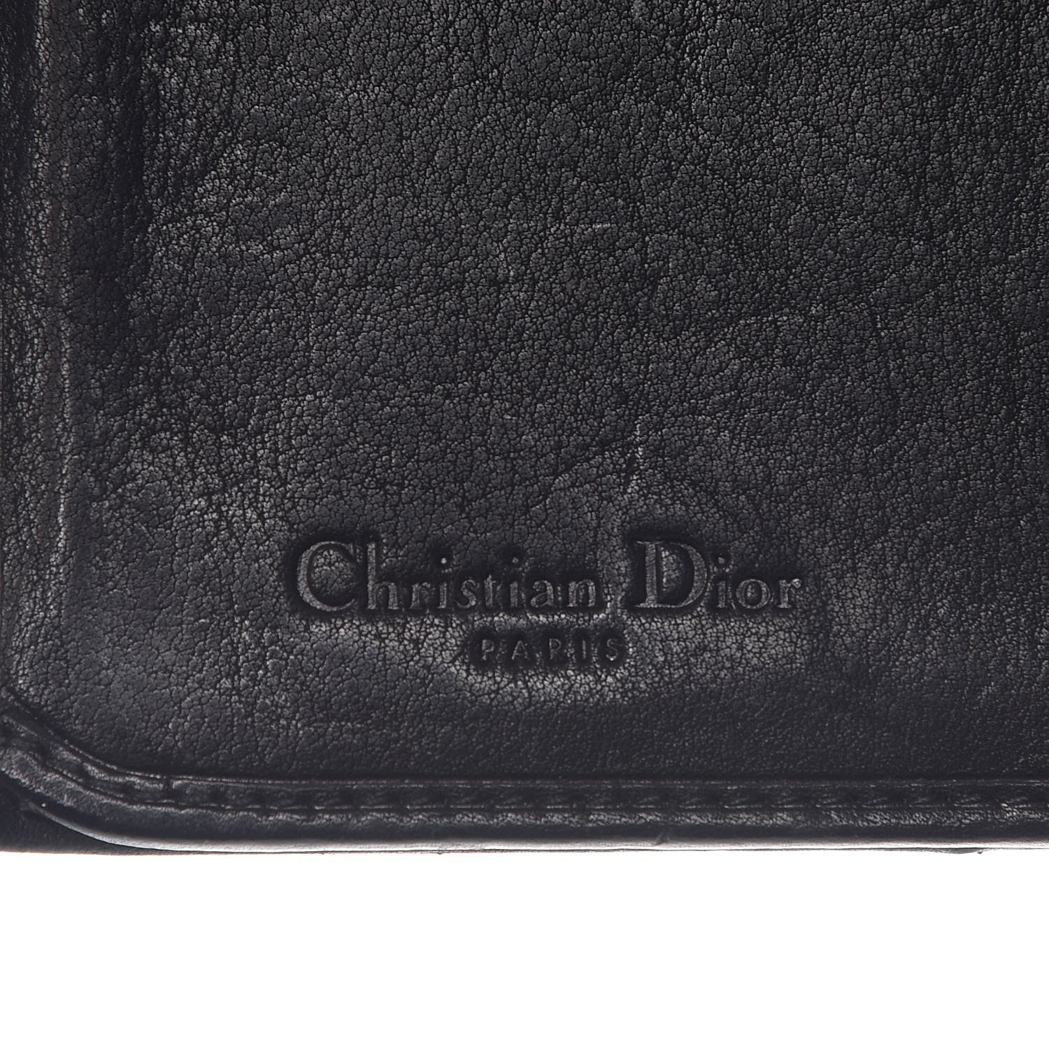 Christian Dior Calfskin Gaucho Saddle Wallet Black 6 of 7