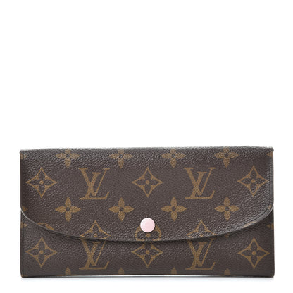 Louis Vuitton Monogram Emilie Wallet Rose Ballerine 1 of 8