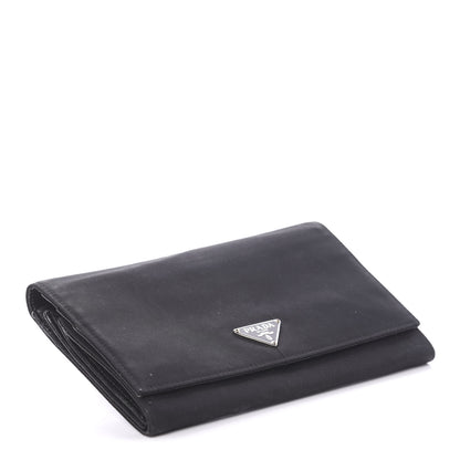 Prada Tessuto Nylon Continental Flap Wallet Black 3 of 5