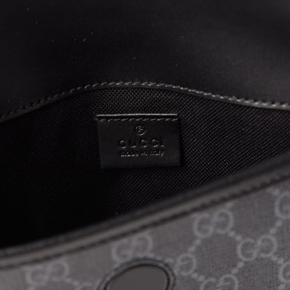Gucci GG Supreme Monogram Web Slim Belt Bag Black Grey 8 of 11